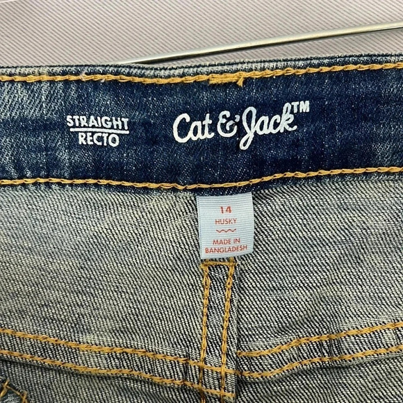 Cat & Jack Straight Leg Adjustable Waist Jean Size 14 Husky NWT - Picture 3 of 9